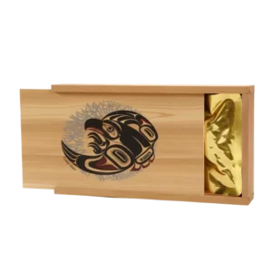 Small Wooden Box | Candied & Smoked Salmon | Eagle Art