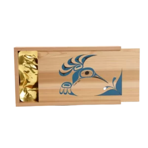 Small Wooden Box | Smoked Salmon | Hummingbird Art