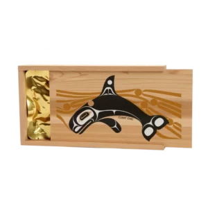 Small Gift Box with Whale art